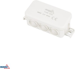 PUSZKA INSTALACYJNA NATYNKOWA 85x45x37MM IP55 8P JASNOSZARA E04-PI08-IP55 BEMKO