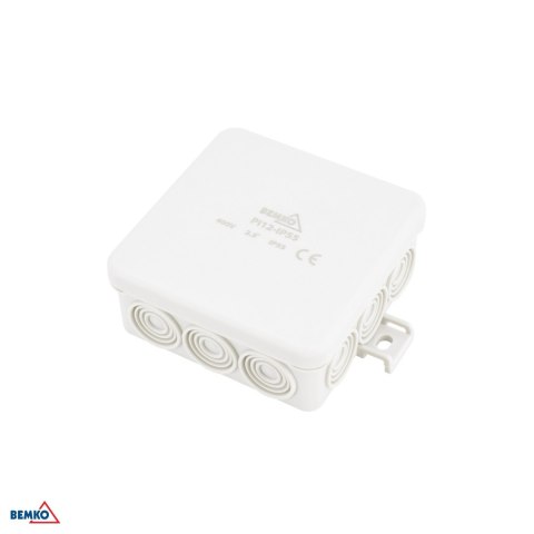 Puszka Instalacyjna natynkowa 85x85x36.5MM IP55 12P JASNOSZARA BEMKO