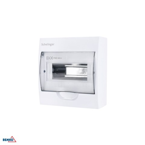 Rozdzielnica natynkowa IP40 ZACISKI 8N+8PE 1x8P SCHELINGER