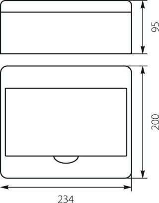 Rozdzielnica n/t RN-8 Fala (N+PE) IP40 200x234x95mm, biała | 7.2 Elektro-Plast Opatówek ELEKTRO-PLAST OPATÓWEK