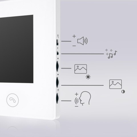 WIDEODOMOFON EURA VDP-90A3 DELTA + biały monitor TUYA EURA
