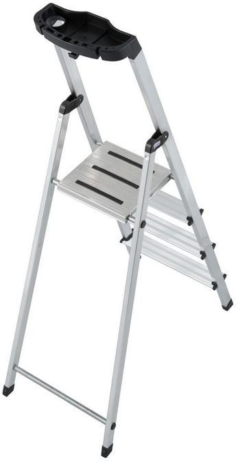 Drabina aluminiowa jednostronna Krause SAFETY 1x4 z półką 126320 Krause