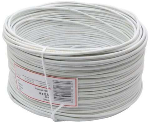 PRZEWÓD ALARMOWY DOMOFONOWY YTDY 4X0,5 - 100M; 5630K MERCOR