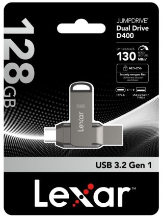 Pendrive Lexar Dual Drive D400 128GB USB-C/A 3.1 130MB/s LEXAR