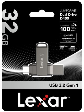Pendrive Lexar Dual Drive D400 32GB USB-C/A 3.1 100MB/s LEXAR