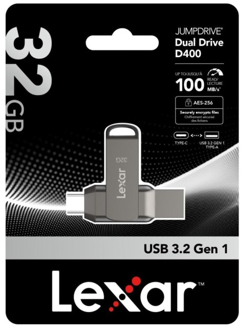 Pendrive Lexar Dual Drive D400 32GB USB-C/A 3.1 100MB/s LEXAR