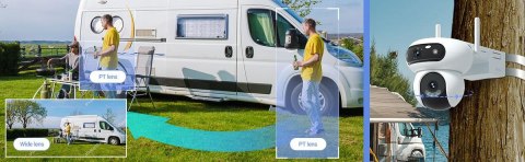 Kamera IP Ezviz HB90X Dual 4G Wi-Fi Kit 4MP+4MP z panelem solarnym 8W EZVIZ