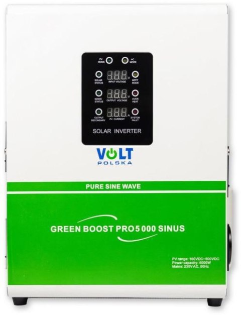 Przetwornica solarna GREEN BOOST PRO 5000 SINUS BYPASS VOLT POLSKA