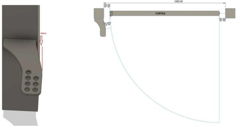 Uchwyty MOD.80/12/16 na słupek do napędów z otworami 12mm: CAME, FAAC, Genius, Proxima itd. PRESBET