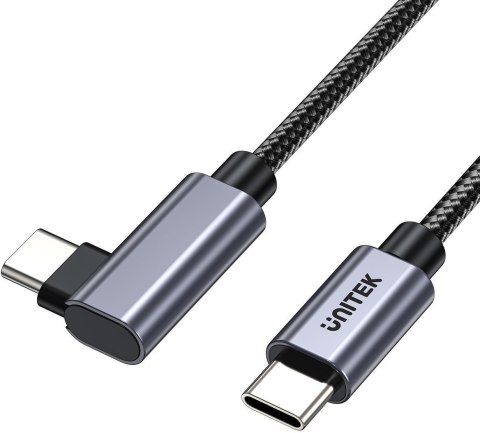 Unitek Kabel USB-C kątowy 90° PD100W 3m UNITEK