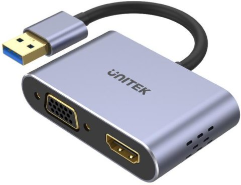 Unitek V1304A adapter USB na HDMI VGA przejściówka UNITEK