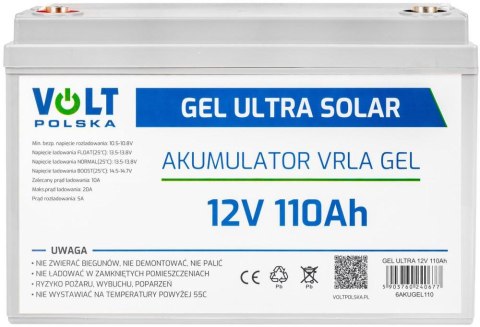 Akumulator Volt Polska GEL VPRO Solar 12V 110Ah VOLT POLSKA