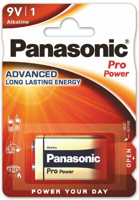 Bateria 6LR61 PANASONIC 9V Alcaline PRO (blister 1 szt.) PANASONIC