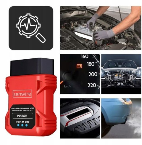 Interfejs Tester Skaner Diagnostyczny OBD2 ELM327 VDiagX V016 Zenwire ZENWIRE