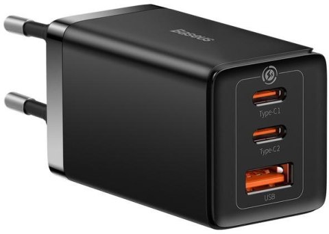 Ładowarka sieciowa Baseus GaN 5 Pro CCGP120201 65W 1x USB-A 2x USB-C PD 3.0 QC 4.0 + kabel USB-C BASEUS