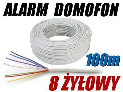 PRZEWÓD ALARMOWY DOMOFONOWY YTDY 8X0,5 - 100M; 5631K MERCOR