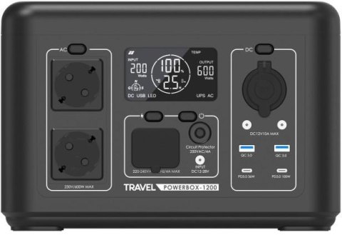 Przenośna stacja zasilania Volt Polska TRAVEL POWERBOX 1200 (600W) 512Wh VOLT POLSKA