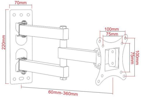 Uchwyt TV ścienny LED/LCD ART 17-42 ART