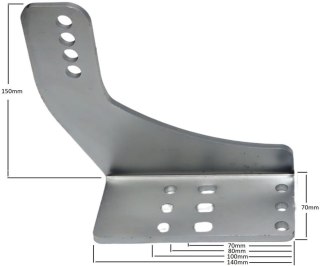 Uchwyty MOD.10/90 poza słupek do napędów z otworami 10mm: Beninca, NICE, BFT Athos, DEA itd. PRESBET