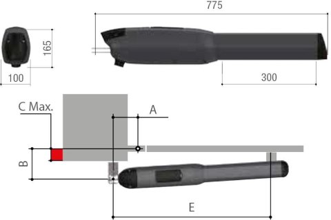 Zestaw CAME NEW ATI30DGF SAFE 24V TOP do 6m bram dwuskrzydłowych CAME