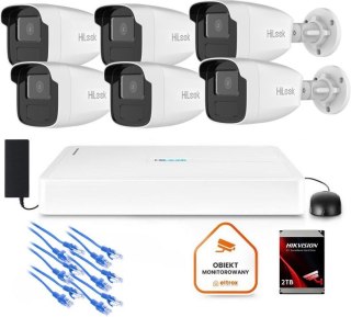 Zestaw monitoringu Hilook 6x kamera IPC-B440H(4mm)(C) z dyskiem 2TB HILOOK