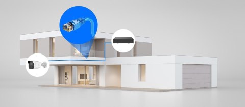 Zestaw monitoringu Hilook 8x kamera IPC-B440H(4mm)(C) z dyskiem 2TB HILOOK