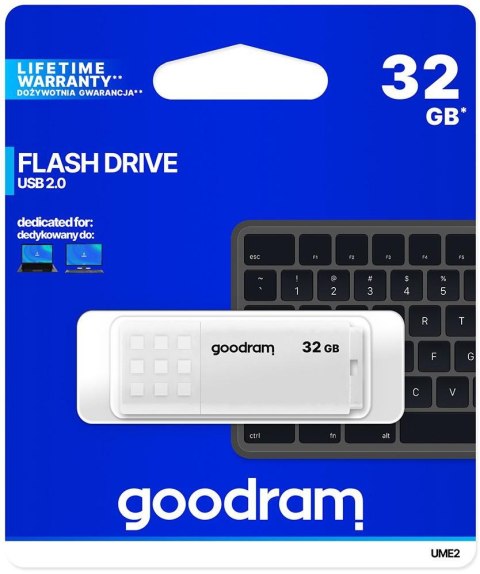 Pendrive Goodram UME2 32GB USB 2.0 Biały GOODRAM