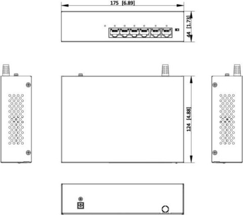 Switch Hikvision DS-XS06-P HIKVISION
