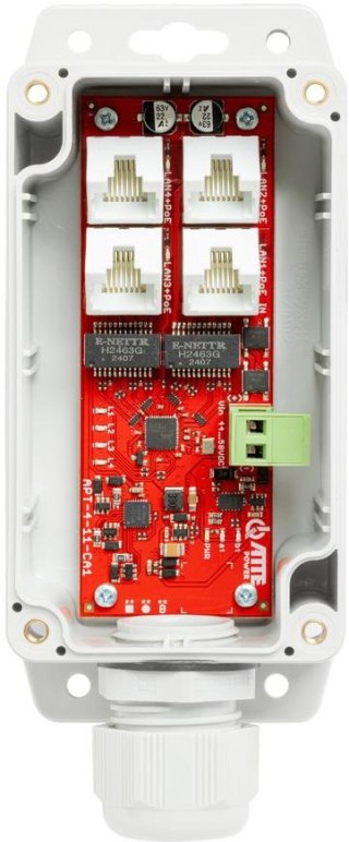 Switch PoE 4 portowy ATTE APT-4-11-CA1 + Extender w obudowie zewnętrznej IP68 ATTE