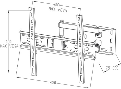 UCHWYT DO TV LCD/LED 22-55" 35KG AR-53 ART reg. pion i poziom ART