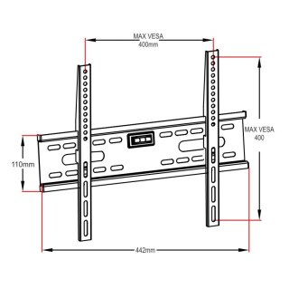 UCHWYT DO TV LCD/LED 26-60" 45KG AR-33 ART bez regulacji 2,4cm ART