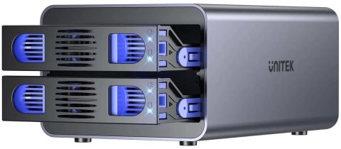 Unitek Obudowa RAID do dysku SATA 2.5''/3.5'' 4 tryby 40TB USB C 10Gb/s UNITEK