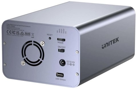 Unitek Obudowa RAID do dysku SATA 2.5''/3.5'' 4 tryby 40TB USB C 10Gb/s UNITEK