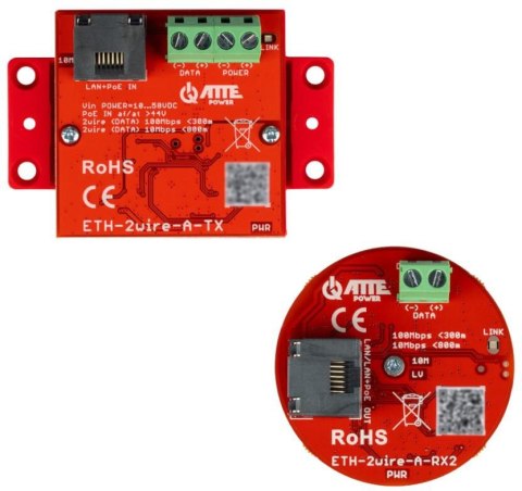 Zestaw aktywnych konwerterów ATTE ETH-2wire-A-SET2 ATTE