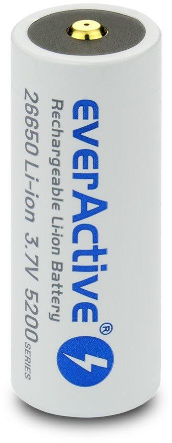 Akumulator 26650 Li-Ion 3,7V everActive 5200mAh micro USB (1 szt.) z zabezpieczeniem EVERACTIVE