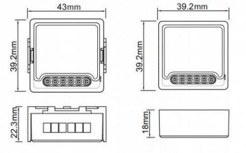 Moduł OXT mini przekaźnik 4 obwody ZigBee TUYA T264 OXT