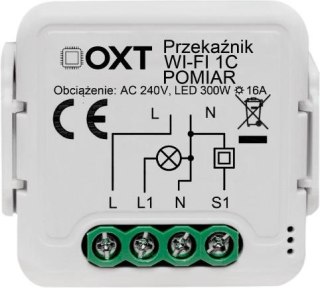 Moduł OXT przekaźnik 1 obwód pomiar 16A WIFI TUYA T220P BLEBOX