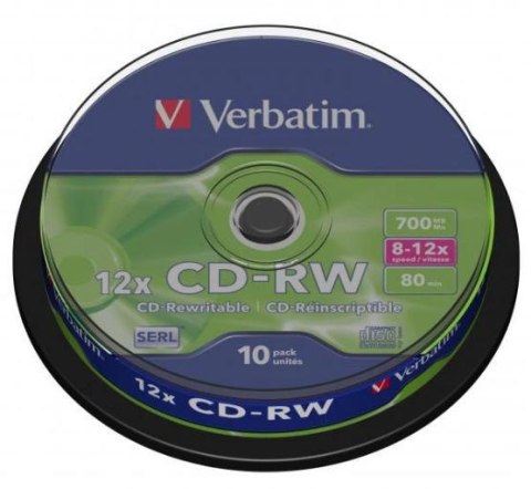 Płyty CD-RW Verbatim SERL Scratch Resistant (10szt) VERBATIM