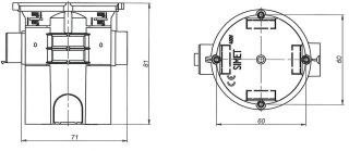 Puszka instalacyjna p/t 60 łączona, ekstra-głeboka S60GF pomarańczowa | 33008008 Simet SIMET