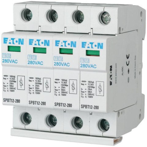EATON OGRANICZNIK PRZEPIĘĆ T1+T2 B+C 4P 4M 12.5KA 1.5KV TN, TNS SPBT12-280/4 EATON