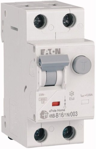 EATON WYŁĄCZNIK RÓŻNICONADPRĄDOWY B 16A 1P+N 2M 30MA AC 6KA EATON
