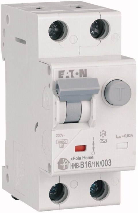 EATON WYŁĄCZNIK RÓŻNICONADPRĄDOWY B 16A 1P+N 2M 30MA AC 6KA EATON