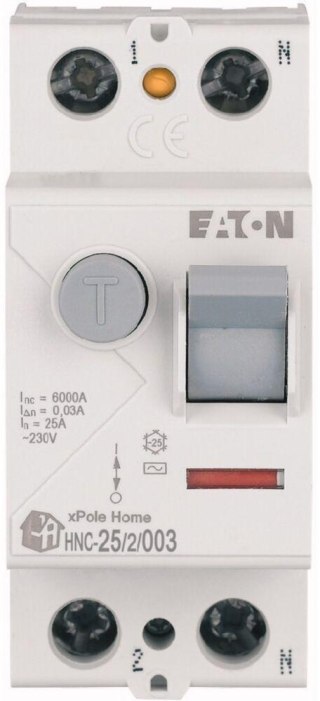 EATON WYŁĄCZNIK RÓŻNICOWOPRĄDOWY 25A 2P 2M 30MA AC 6KA EATON