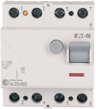 EATON WYŁĄCZNIK RÓŻNICOWOPRĄDOWY 25A 4P 4M 30MA AC 6KA EATON
