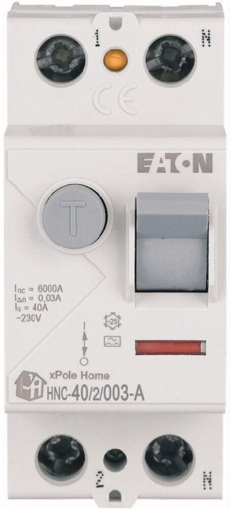 EATON WYŁĄCZNIK RÓŻNICOWOPRĄDOWY 40A 2P 2M 30MA A 6KA EATON