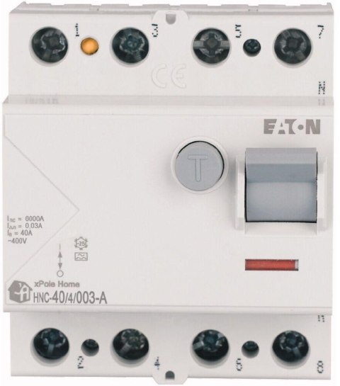 EATON WYŁĄCZNIK RÓŻNICOWOPRĄDOWY 40A 4P 4M 30MA A 6KA EATON