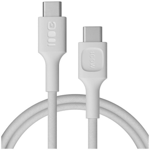 KABEL USB-C / USB-C Greencell PowerStream 120cm PD 100W biały w oplocie GREEN CELL