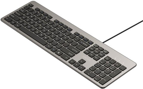 Klawiatura przewodowa Unitek SlimTap USB-A, szara UNITEK