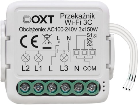 Moduł OXT mini przekaźnik 3 obwody WiFi TUYA T223 OXT