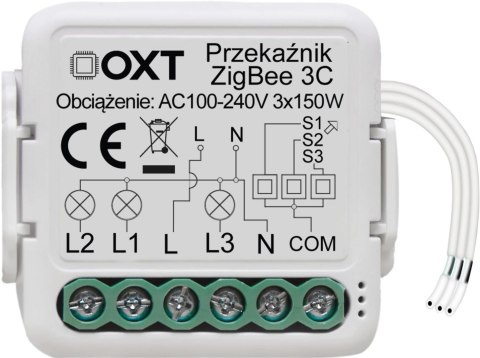 Moduł OXT mini przekaźnik 3 obwody ZigBee TUYA T263 OXT